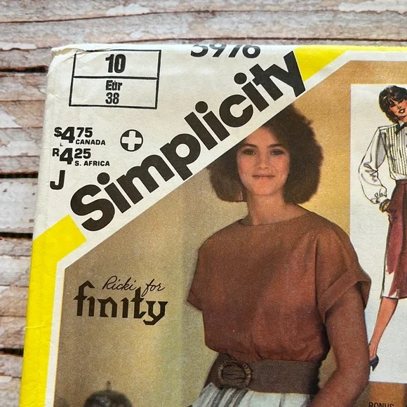 Simplicity Ricki For Finity Uncut Sewing Pattern - Picture 2 of 6